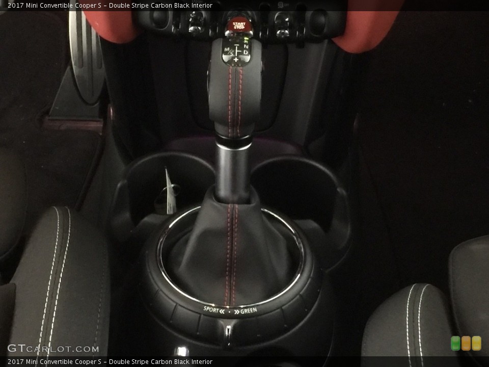 Double Stripe Carbon Black Interior Transmission for the 2017 Mini Convertible Cooper S #116388509