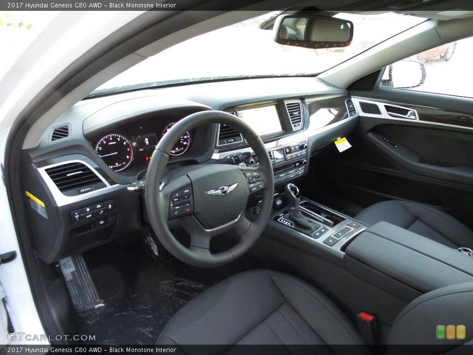 Black Monotone Interior Photo for the 2017 Hyundai Genesis G80 AWD #116396585
