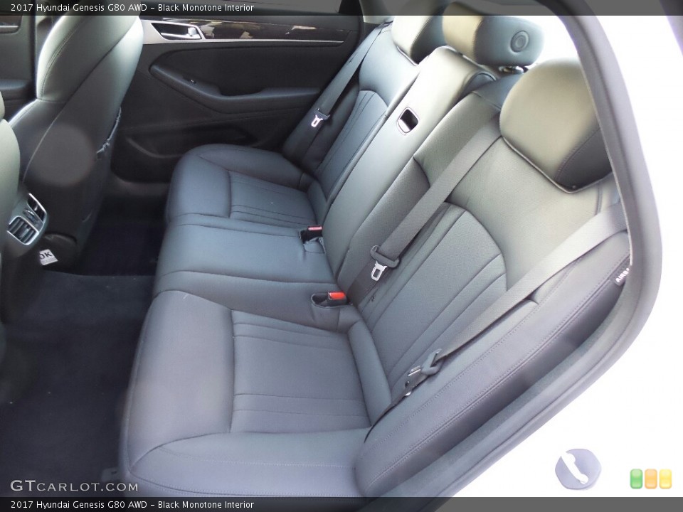 Black Monotone Interior Rear Seat for the 2017 Hyundai Genesis G80 AWD #116396621