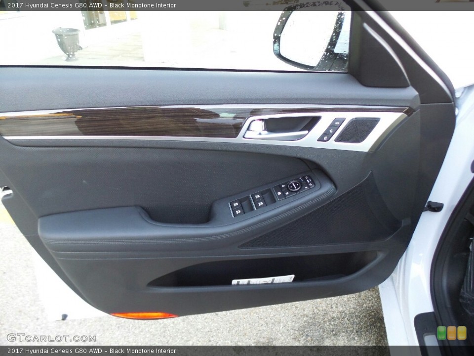 Black Monotone Interior Door Panel for the 2017 Hyundai Genesis G80 AWD #116396687