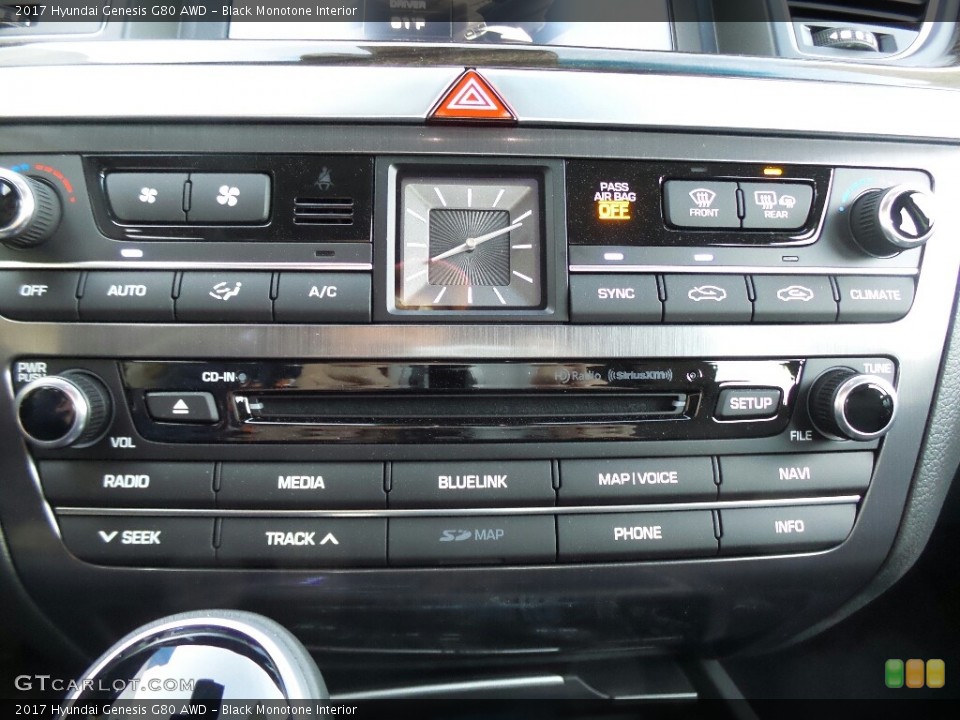 Black Monotone Interior Controls for the 2017 Hyundai Genesis G80 AWD #116397050