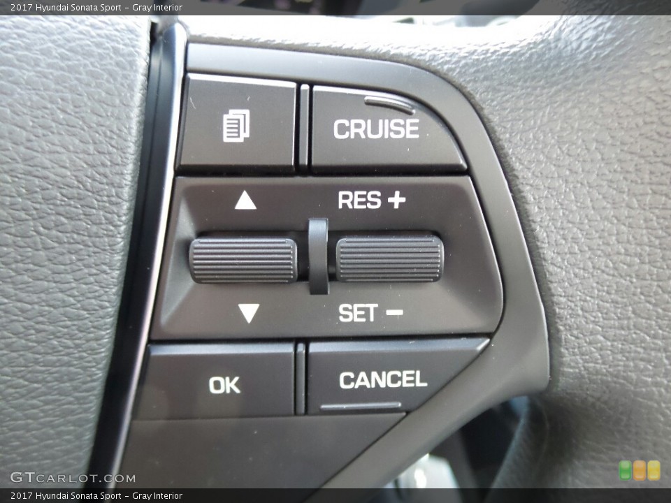 Gray Interior Controls for the 2017 Hyundai Sonata Sport #116397542
