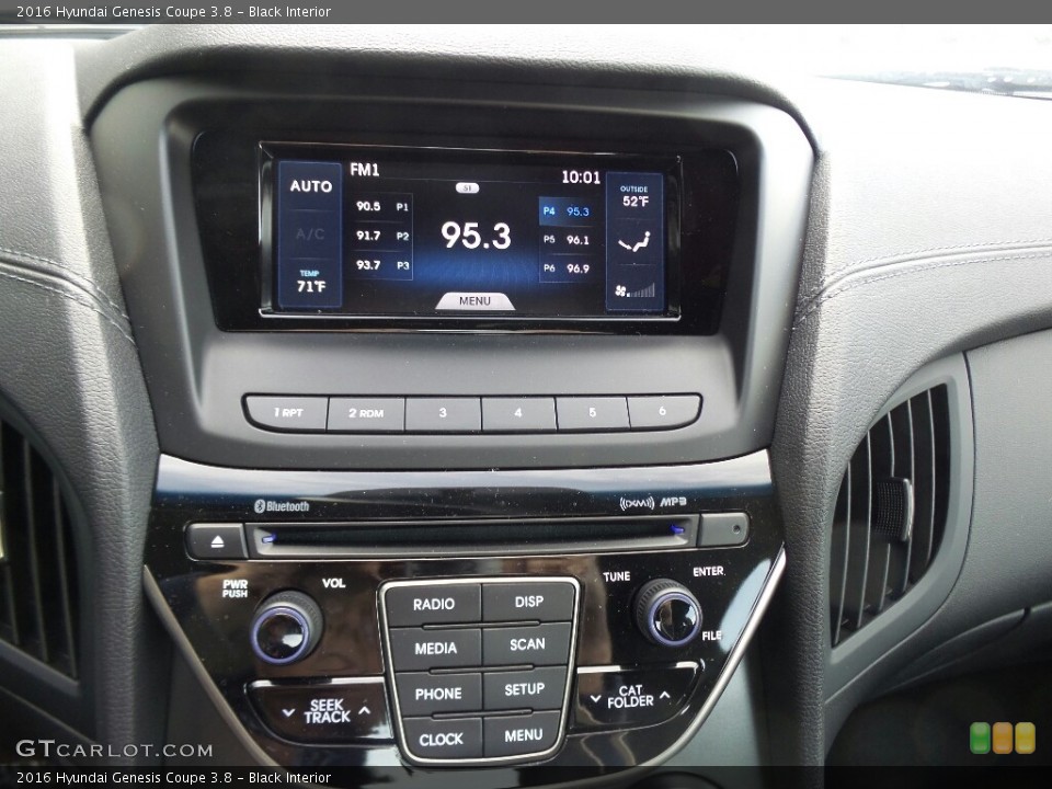 Black Interior Controls for the 2016 Hyundai Genesis Coupe 3.8 #116399207