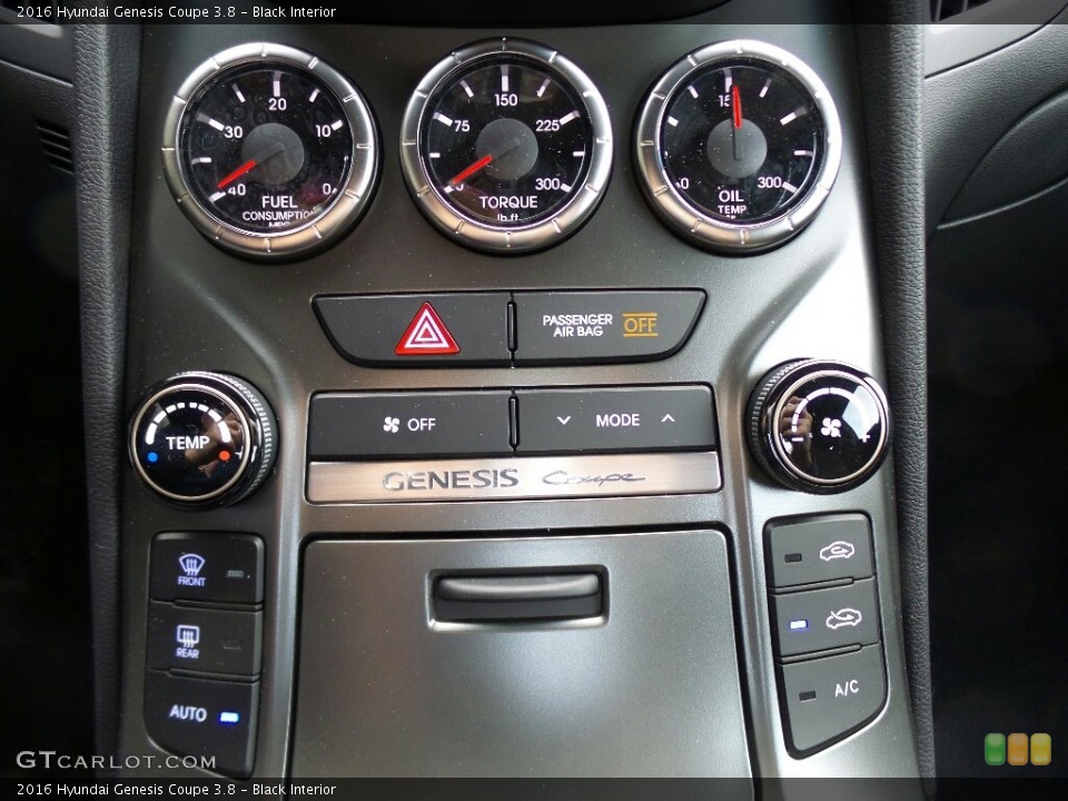 Black Interior Controls for the 2016 Hyundai Genesis Coupe 3.8 #116399234