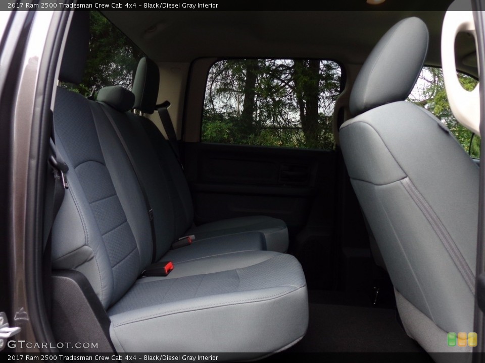 Black/Diesel Gray Interior Rear Seat for the 2017 Ram 2500 Tradesman Crew Cab 4x4 #116420147