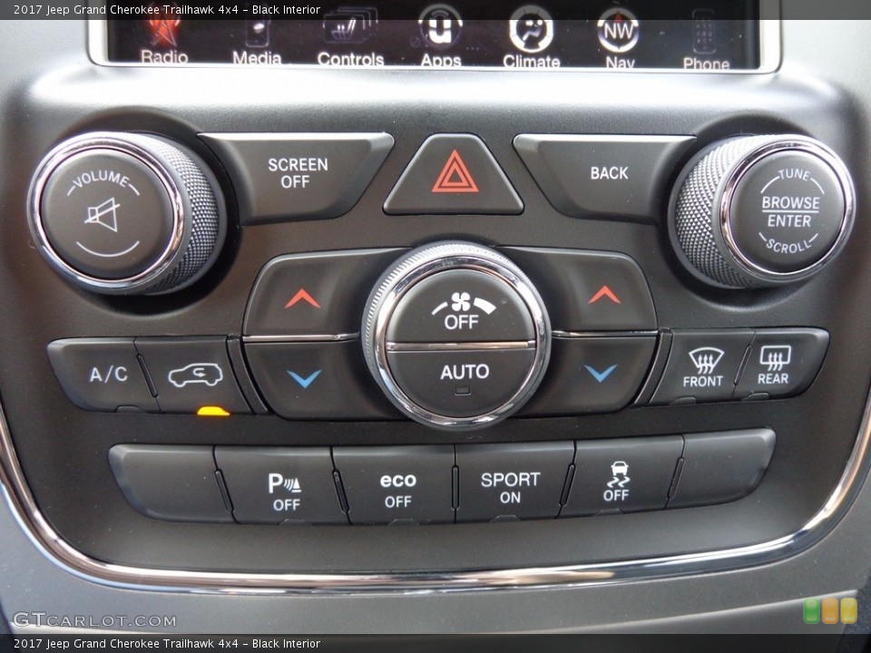 Black Interior Controls for the 2017 Jeep Grand Cherokee Trailhawk 4x4 #116421917
