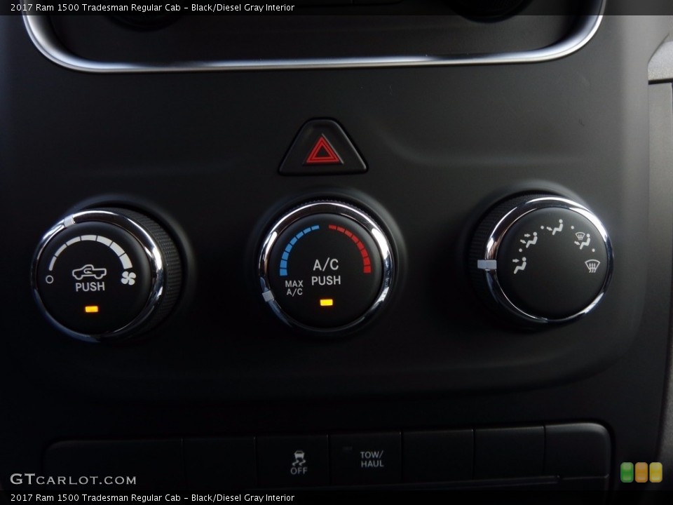 Black/Diesel Gray Interior Controls for the 2017 Ram 1500 Tradesman Regular Cab #116422694