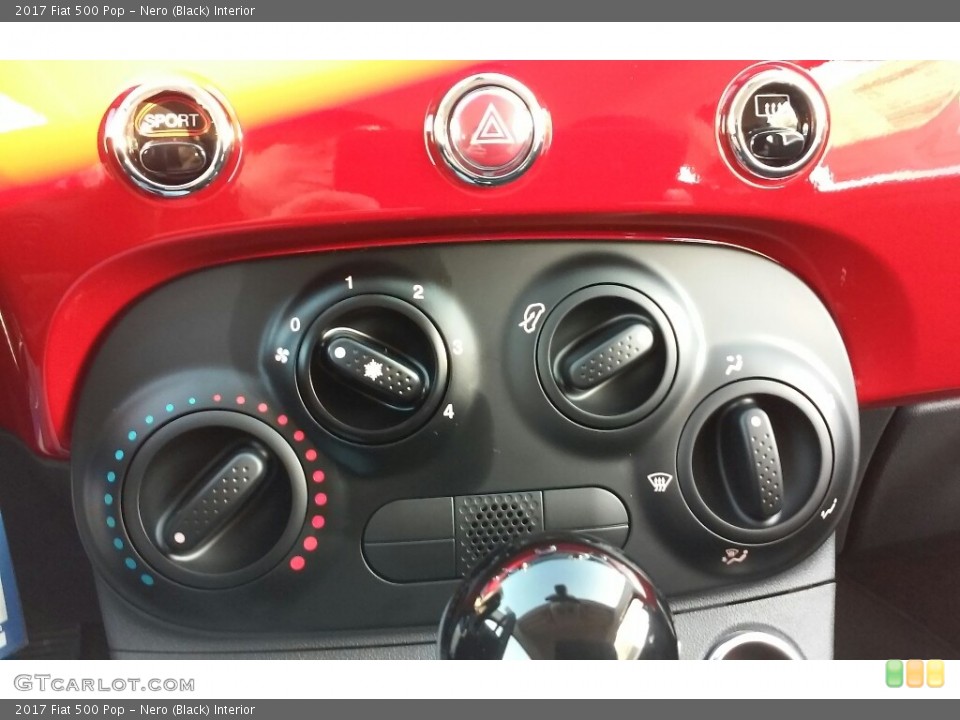 Nero (Black) Interior Controls for the 2017 Fiat 500 Pop #116423368
