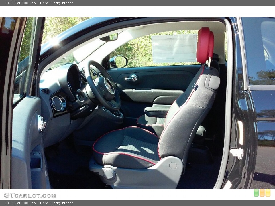 Nero (Black) Interior Front Seat for the 2017 Fiat 500 Pop #116423744