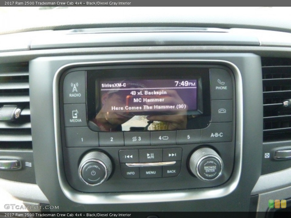 Black/Diesel Gray Interior Controls for the 2017 Ram 2500 Tradesman Crew Cab 4x4 #116425856