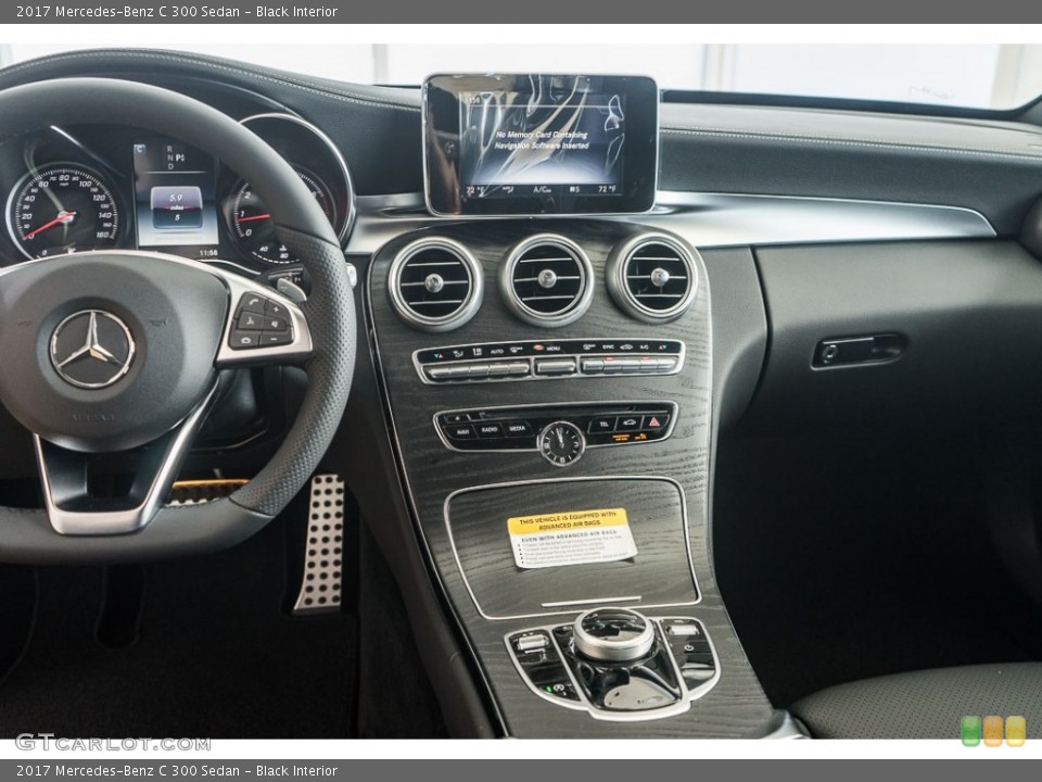 Black Interior Dashboard for the 2017 Mercedes-Benz C 300 Sedan #116436418