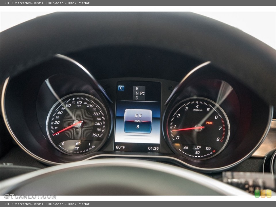 Black Interior Gauges for the 2017 Mercedes-Benz C 300 Sedan #116437087