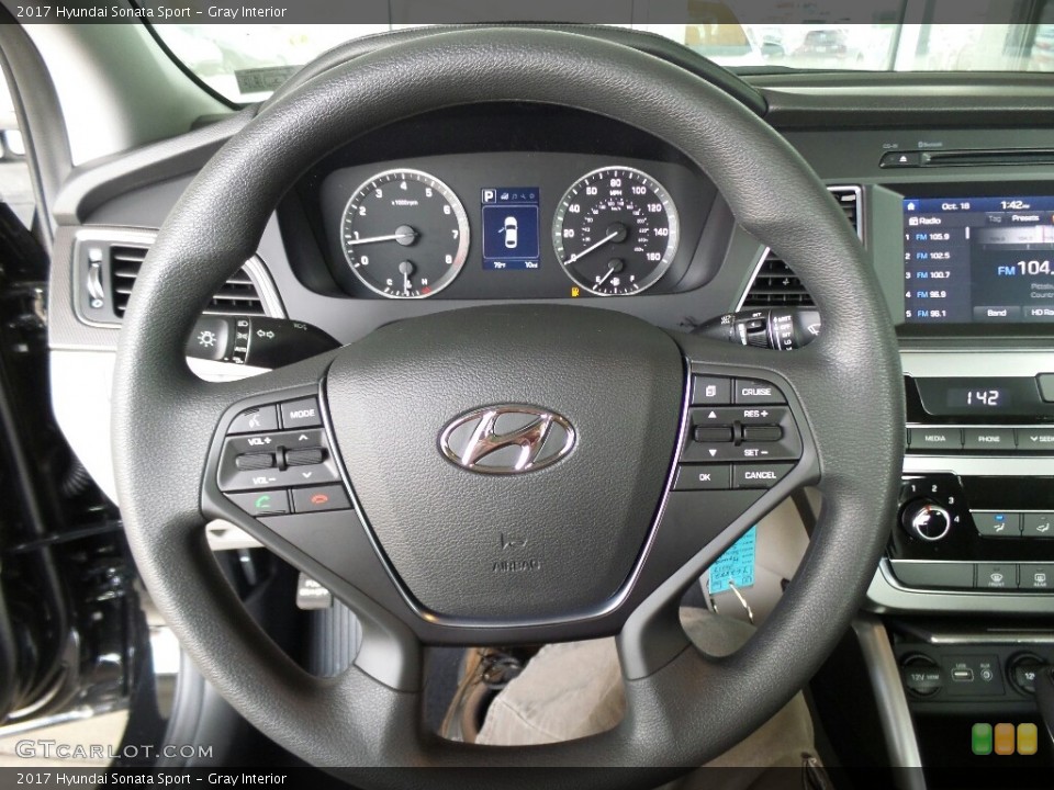 Gray Interior Steering Wheel for the 2017 Hyundai Sonata Sport #116440006