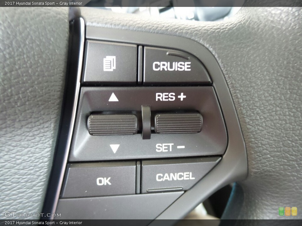 Gray Interior Controls for the 2017 Hyundai Sonata Sport #116440255