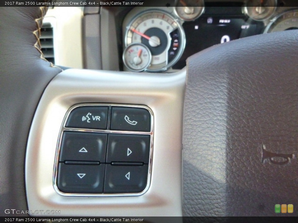 Black/Cattle Tan Interior Controls for the 2017 Ram 2500 Laramie Longhorn Crew Cab 4x4 #116443553