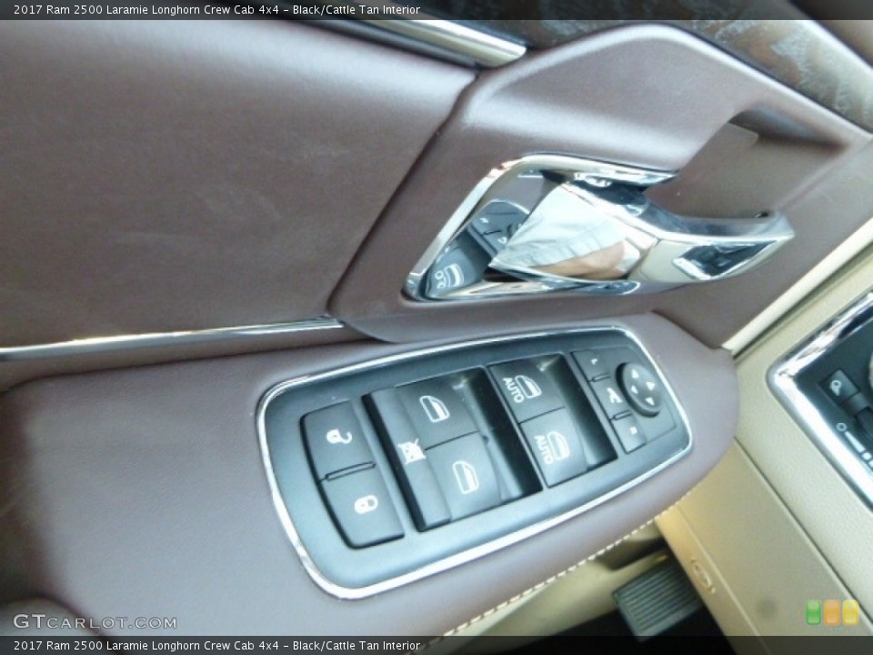 Black/Cattle Tan Interior Controls for the 2017 Ram 2500 Laramie Longhorn Crew Cab 4x4 #116443576