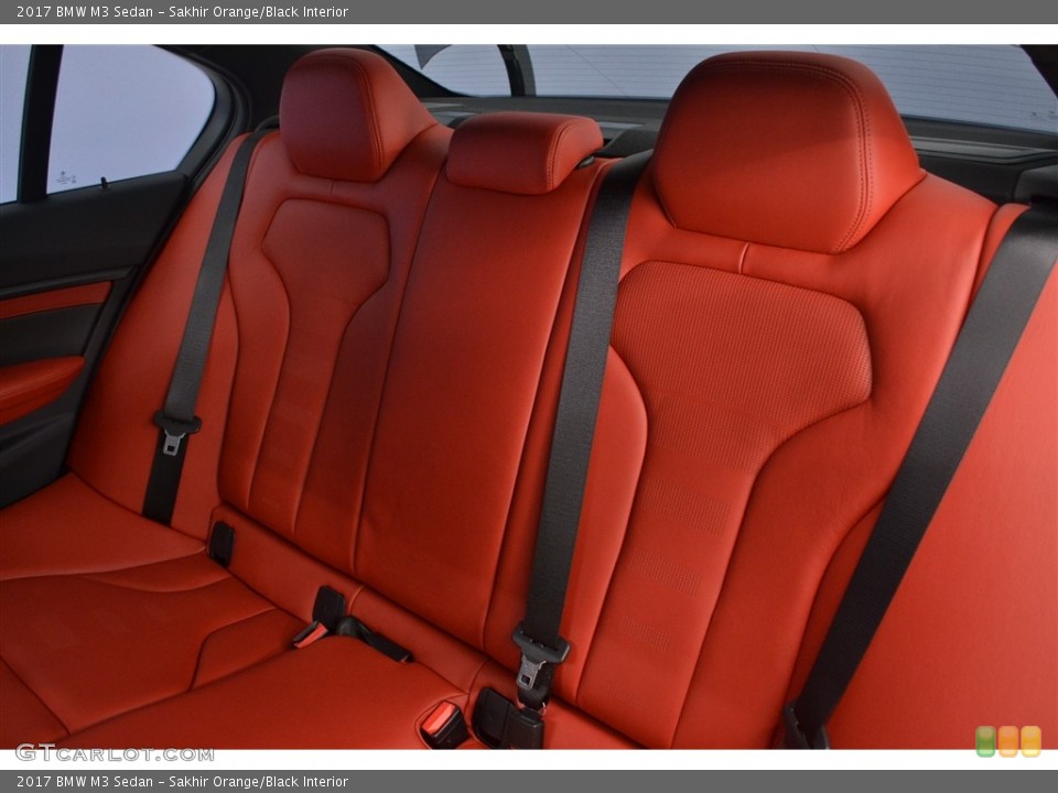 Sakhir Orange/Black Interior Rear Seat for the 2017 BMW M3 Sedan #116444755