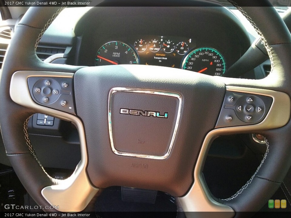 Jet Black Interior Steering Wheel for the 2017 GMC Yukon Denali 4WD #116444917