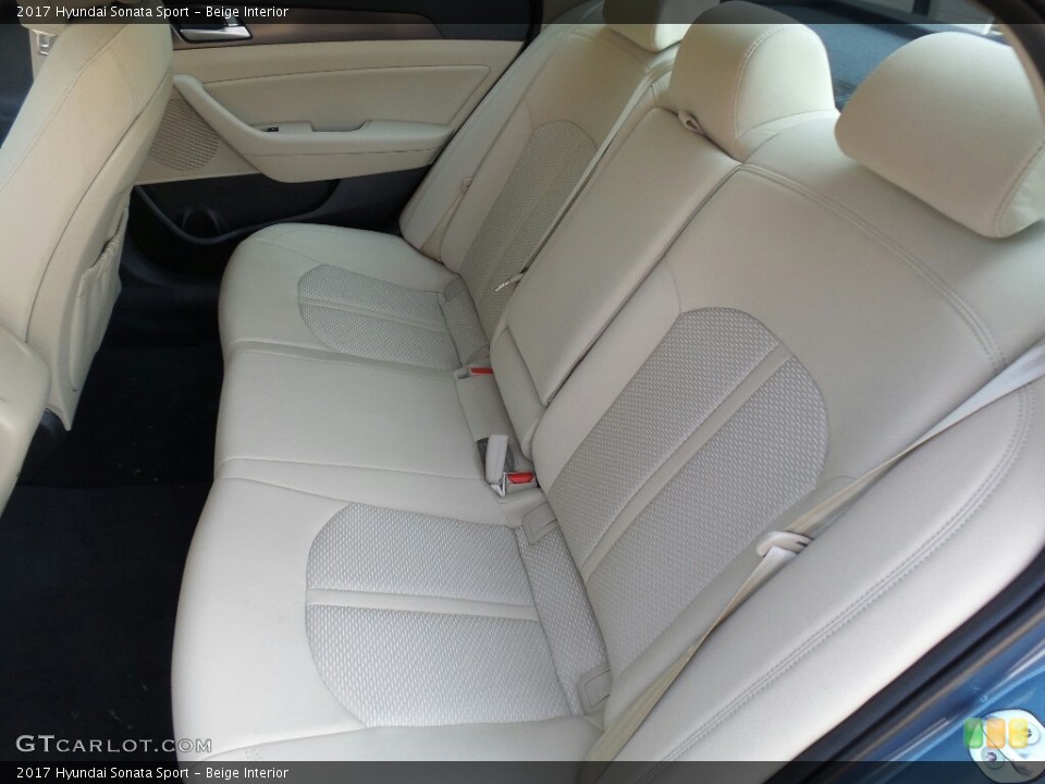 Beige Interior Rear Seat for the 2017 Hyundai Sonata Sport #116445250