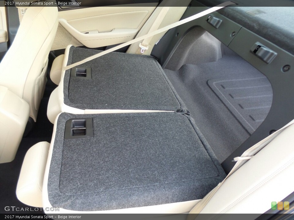 Beige Interior Rear Seat for the 2017 Hyundai Sonata Sport #116445298