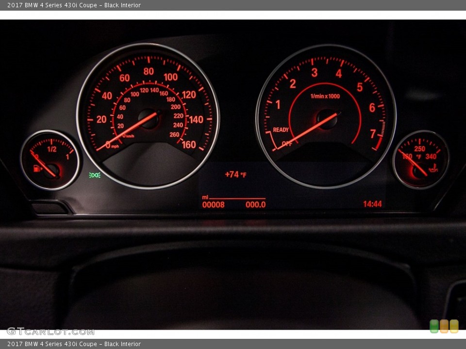 Black Interior Gauges for the 2017 BMW 4 Series 430i Coupe #116452147