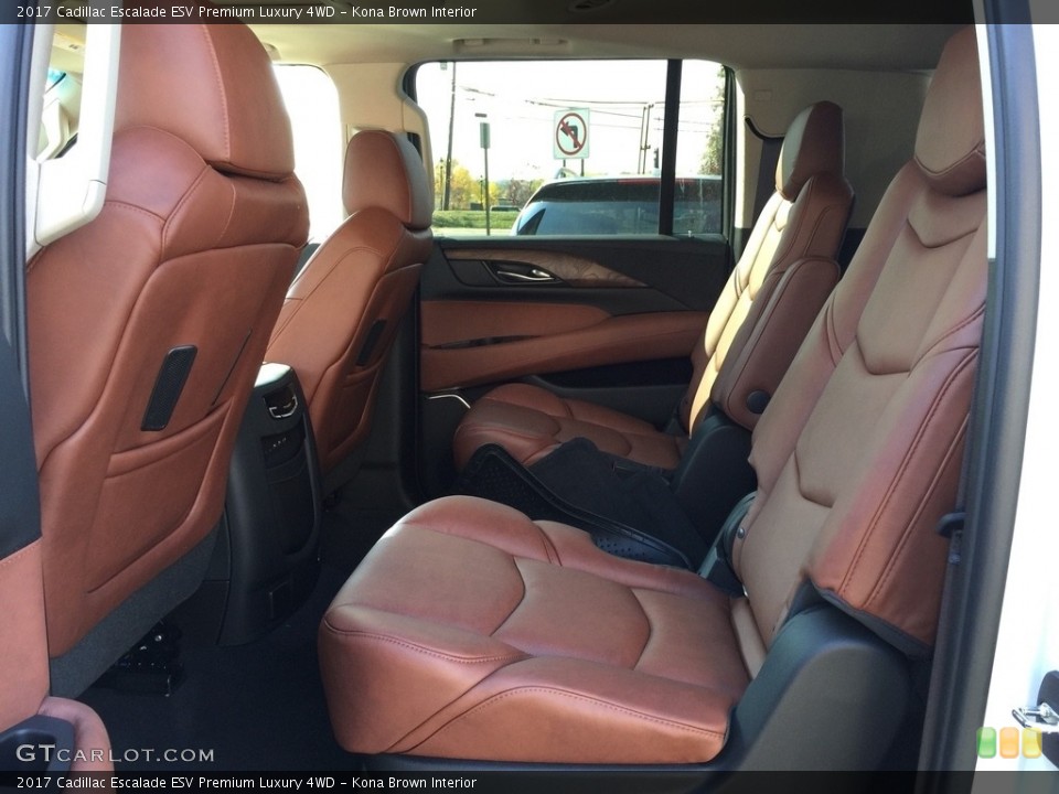 Kona Brown Interior Rear Seat for the 2017 Cadillac Escalade ESV Premium Luxury 4WD #116453808