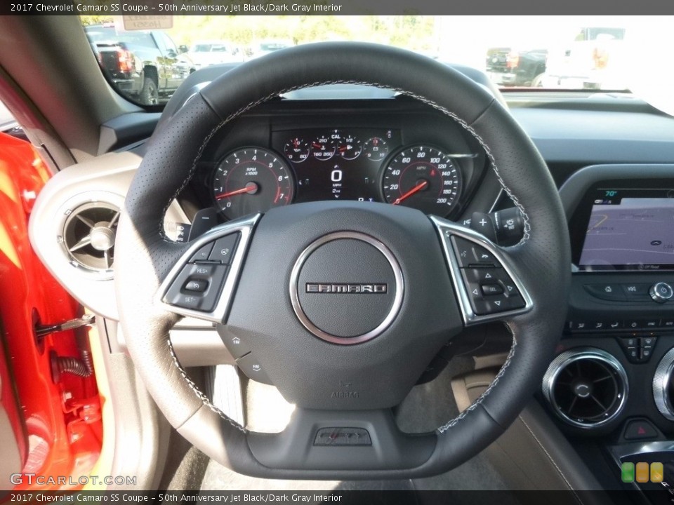 50th Anniversary Jet Black/Dark Gray Interior Steering Wheel for the 2017 Chevrolet Camaro SS Coupe #116462890