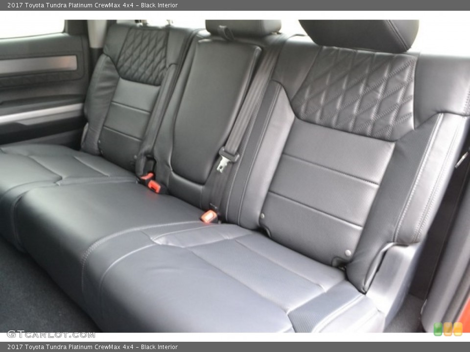 Black Interior Rear Seat for the 2017 Toyota Tundra Platinum CrewMax 4x4 #116464405