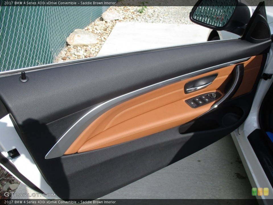 Saddle Brown Interior Door Panel for the 2017 BMW 4 Series 430i xDrive Convertible #116465878