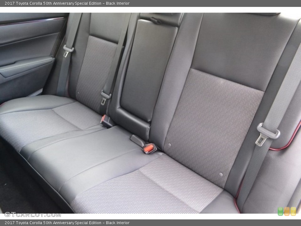 Black Interior Rear Seat for the 2017 Toyota Corolla 50th Anniversary Special Edition #116467312
