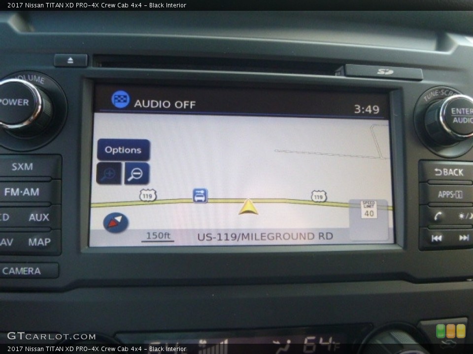 Black Interior Navigation for the 2017 Nissan TITAN XD PRO-4X Crew Cab 4x4 #116471191