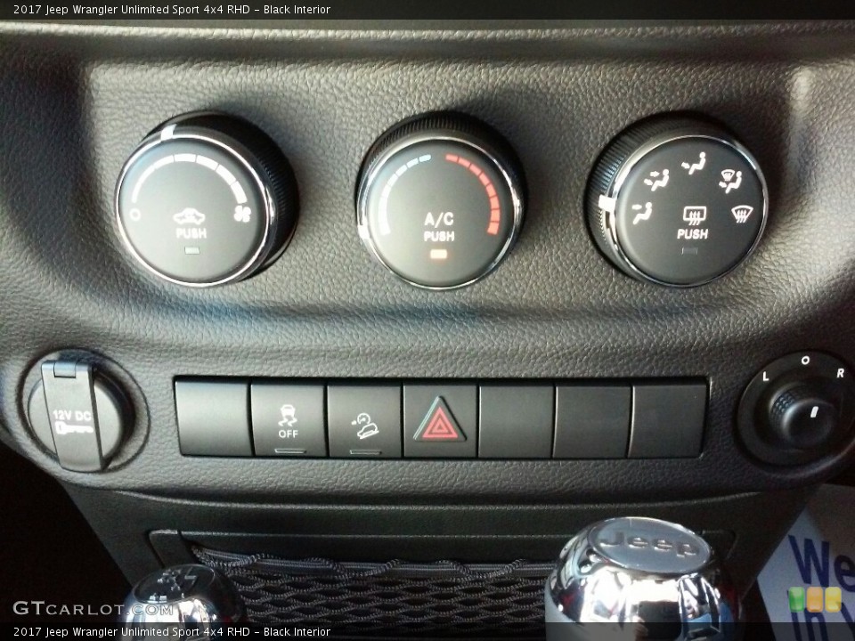 Black Interior Controls for the 2017 Jeep Wrangler Unlimited Sport 4x4 RHD #116473486