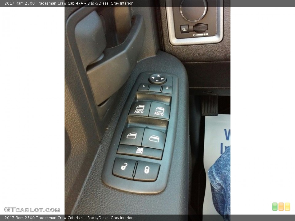 Black/Diesel Gray Interior Controls for the 2017 Ram 2500 Tradesman Crew Cab 4x4 #116475517