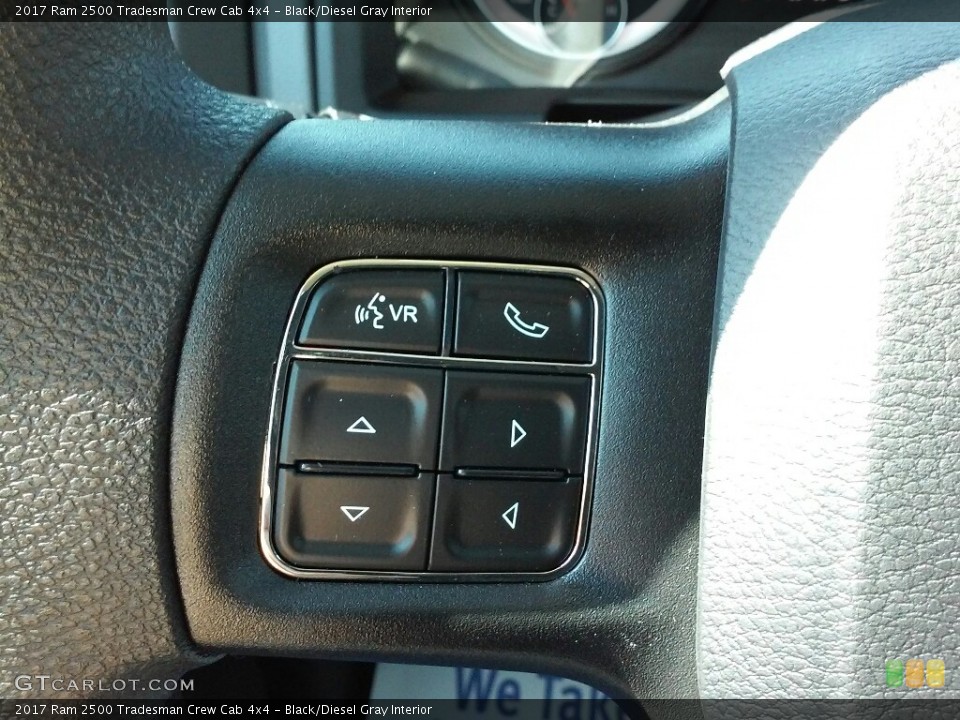 Black/Diesel Gray Interior Controls for the 2017 Ram 2500 Tradesman Crew Cab 4x4 #116475550
