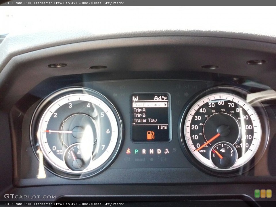 Black/Diesel Gray Interior Gauges for the 2017 Ram 2500 Tradesman Crew Cab 4x4 #116475613
