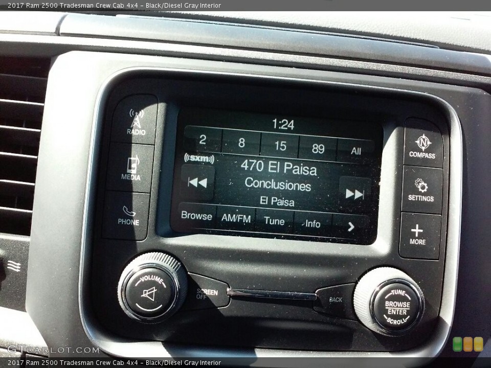 Black/Diesel Gray Interior Controls for the 2017 Ram 2500 Tradesman Crew Cab 4x4 #116475664