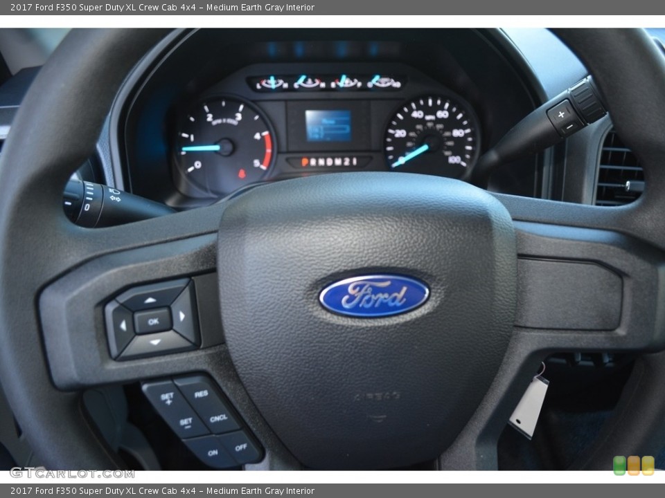 Medium Earth Gray Interior Steering Wheel for the 2017 Ford F350 Super Duty XL Crew Cab 4x4 #116482252