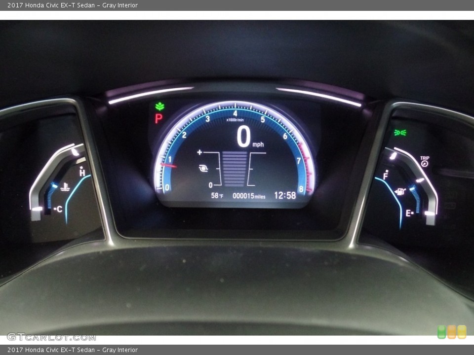Gray Interior Gauges for the 2017 Honda Civic EX-T Sedan #116482639