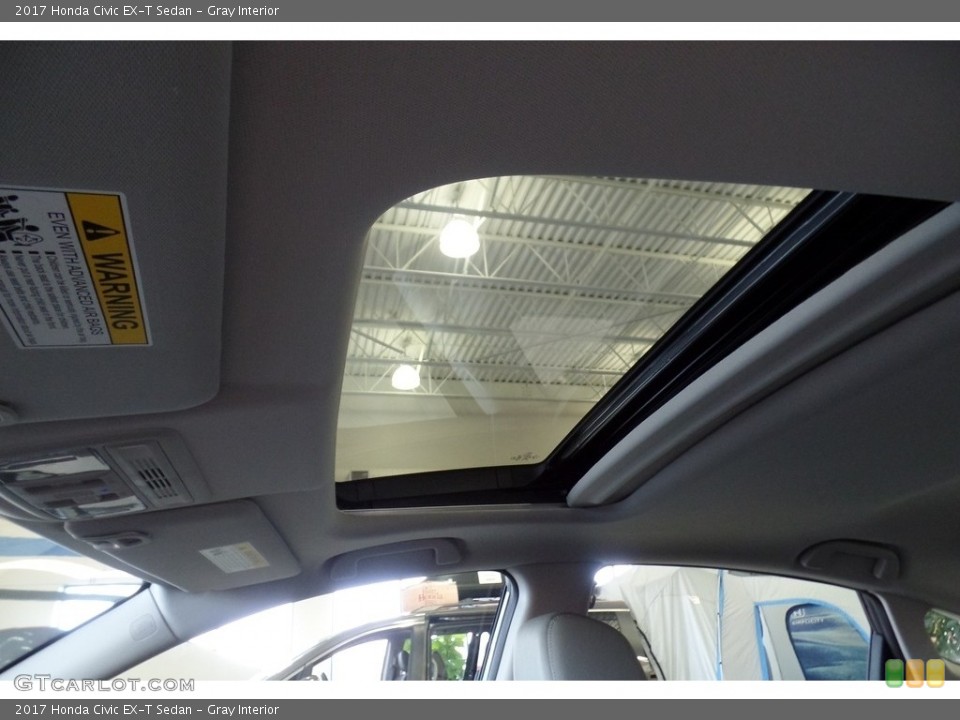 Gray Interior Sunroof for the 2017 Honda Civic EX-T Sedan #116482660