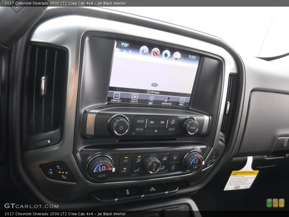 Jet Black Interior Controls for the 2017 Chevrolet Silverado 1500 LTZ Crew Cab 4x4 #116482696