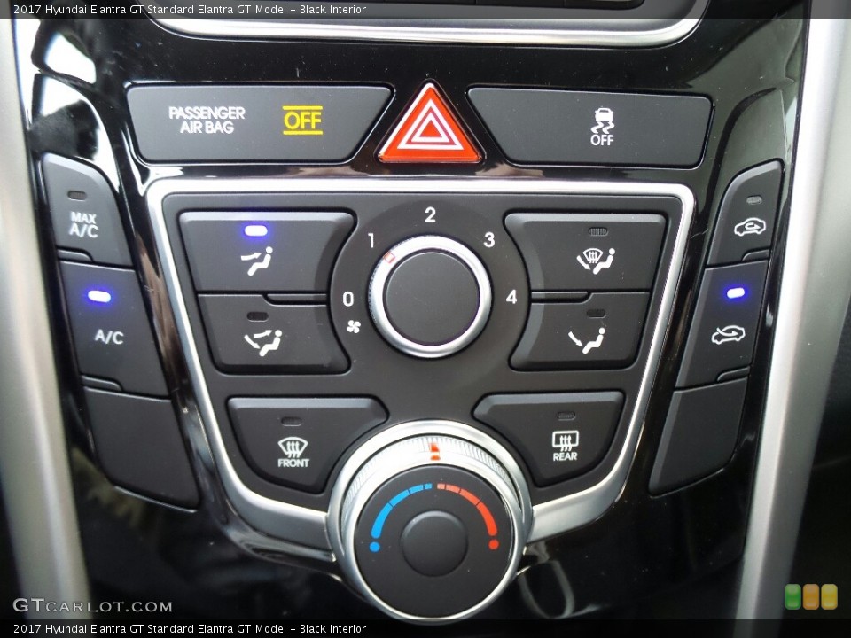 Black Interior Controls for the 2017 Hyundai Elantra GT  #116483725