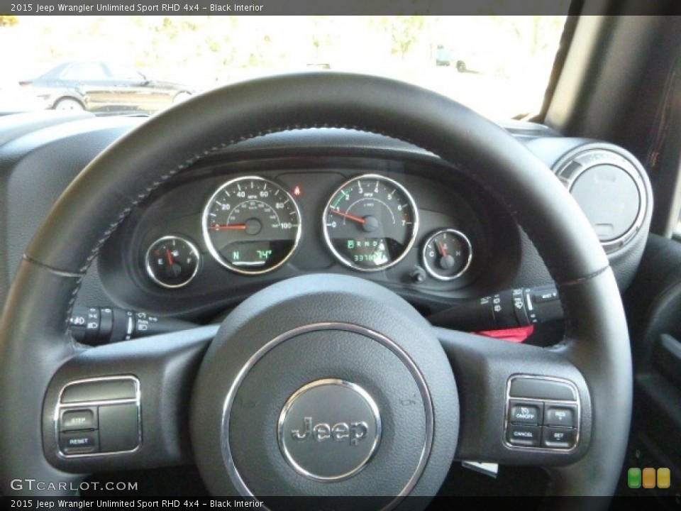 Black Interior Steering Wheel for the 2015 Jeep Wrangler Unlimited Sport RHD 4x4 #116488269