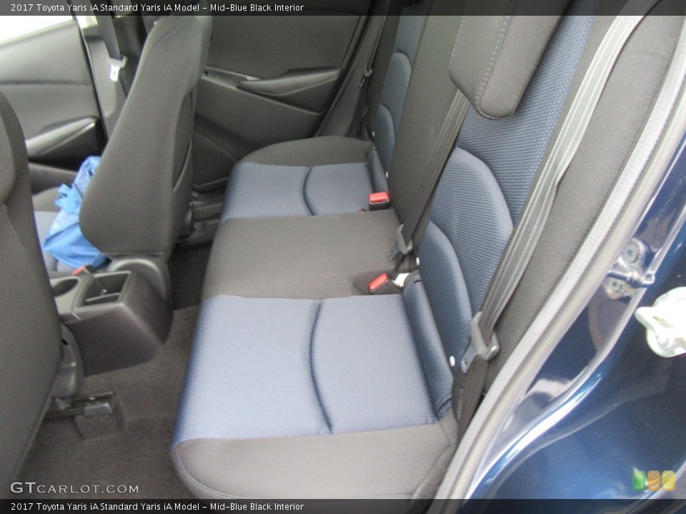 Mid-Blue Black Interior Rear Seat for the 2017 Toyota Yaris iA  #116490732