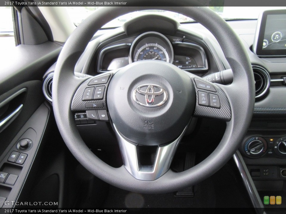Mid-Blue Black Interior Steering Wheel for the 2017 Toyota Yaris iA  #116491047