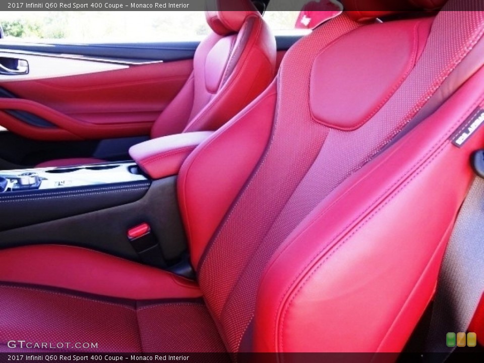 Monaco Red Interior Front Seat for the 2017 Infiniti Q60 Red Sport 400 Coupe #116493102