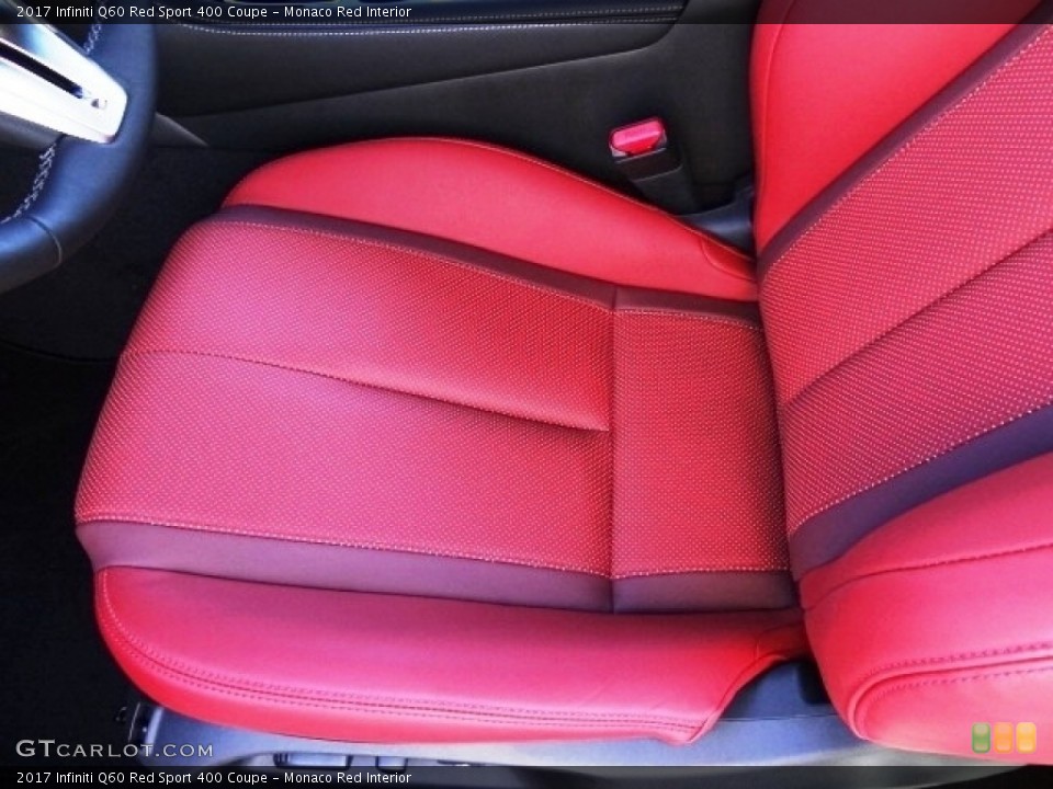 Monaco Red Interior Front Seat for the 2017 Infiniti Q60 Red Sport 400 Coupe #116493123