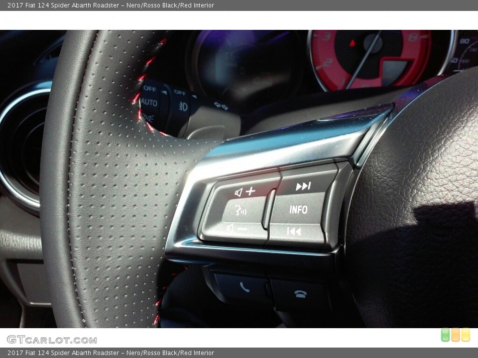 Nero/Rosso Black/Red Interior Controls for the 2017 Fiat 124 Spider Abarth Roadster #116496378