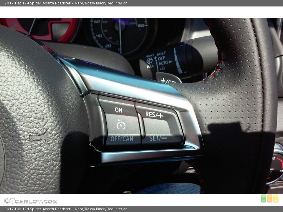 Nero/Rosso Black/Red Interior Controls for the 2017 Fiat 124 Spider Abarth Roadster #116496414