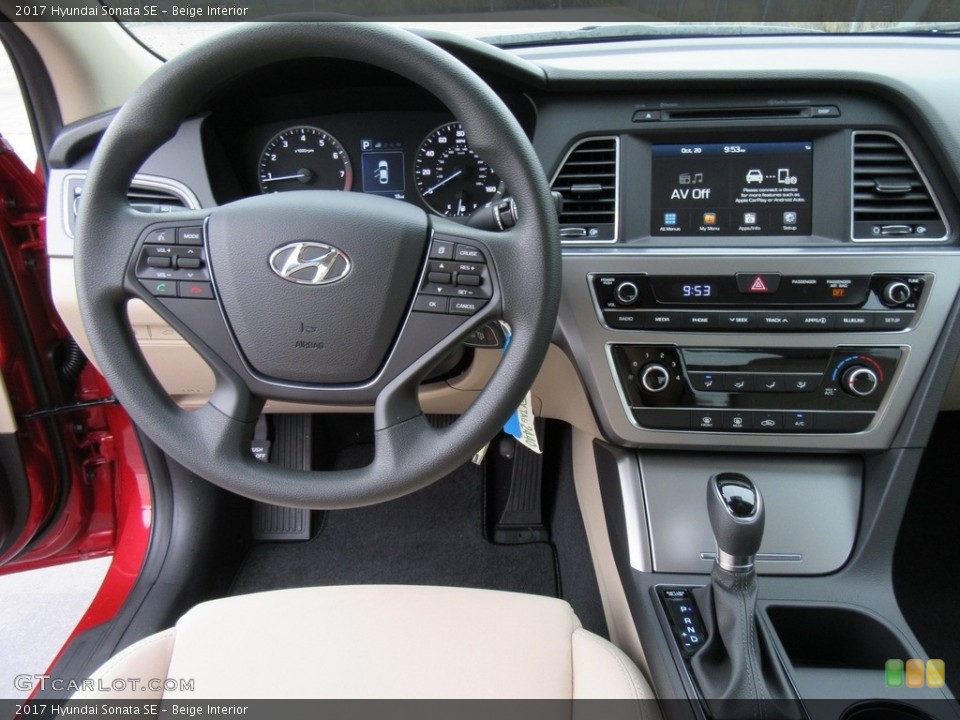 Beige Interior Dashboard for the 2017 Hyundai Sonata SE #116496978