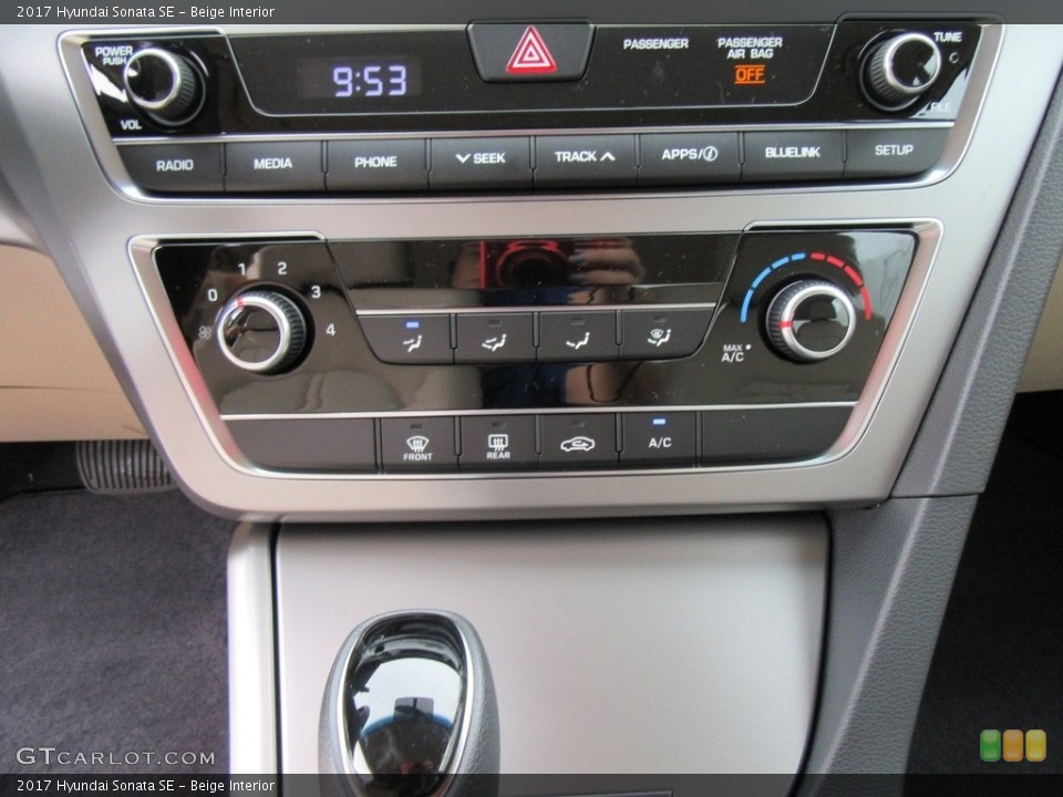 Beige Interior Controls for the 2017 Hyundai Sonata SE #116497098